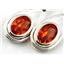 925 Sterling Silver Leverback Earrings, Created Padparadsha Sapphire SE008