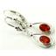 925 Sterling Silver Leverback Earrings, Created Padparadsha Sapphire SE008