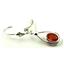 925 Sterling Silver Leverback Earrings, Created Padparadsha Sapphire SE008