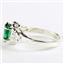 SR302, Russian Nanocrystal Emerald, 925 Sterling Silver Ring