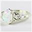 SR302, Created White Opal, 925 Sterling Silver Ring