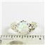 SR302, Created White Opal, 925 Sterling Silver Ring