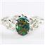 SR302, Created Black Opal, 925 Sterling Silver Ladies Ring