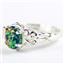SR302, Created Black Opal, 925 Sterling Silver Ladies Ring
