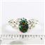 SR302, Created Black Opal, 925 Sterling Silver Ladies Ring