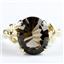 10K, 14K or 18K Gold Angel Ring, Smoky Quartz (Concave Cut), R154