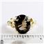 10K, 14K or 18K Gold Angel Ring, Smoky Quartz (Concave Cut), R154