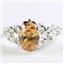 SR302, Champagne Cubic Zirconia, 925 Sterling Silver Ring