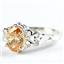 SR302, Champagne Cubic Zirconia, 925 Sterling Silver Ring