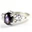 925 Sterling Silver Ladies Ring, Black Star Sapphire, SR302