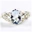 SR302, Aquamarine, 925 Sterling Silver Ladies Ring