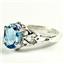 SR302, London Blue Topaz, 925 Sterling Silver Ring