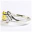 SR302, Golden Yellow CZ, 925 Sterling Silver Ladies Ring