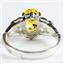 SR302, Golden Yellow CZ, 925 Sterling Silver Ladies Ring
