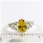 SR302, Golden Yellow CZ, 925 Sterling Silver Ladies Ring