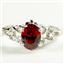 SR302, Garnet CZ, 925 Sterling Silver Ring