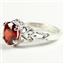 SR302, Garnet CZ, 925 Sterling Silver Ring