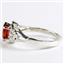 SR302, Garnet CZ, 925 Sterling Silver Ring