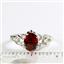 SR302, Garnet CZ, 925 Sterling Silver Ring