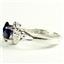 SR302, Created Blue Sapphire, 925 Sterling Silver Ring