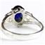SR302, Created Blue Sapphire, 925 Sterling Silver Ring