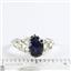SR302, Created Blue Sapphire, 925 Sterling Silver Ring