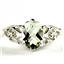 SR302, Green Amethyst (Prasiolite), 925 Sterling Silver Ring