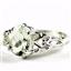 SR302, Green Amethyst (Prasiolite), 925 Sterling Silver Ring
