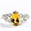 SR302, Citrine, 925 Sterling Silver Ring