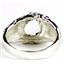 925 Sterling Silver Men's Nugget Ring, Silver Topaz, SR168