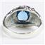 925 Sterling Silver Men's Nugget Ring, Swiss Blue Topaz, SR168