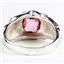 925 Sterling Silver Men's Nugget Ring, Pure Pink Topaz, SR168