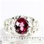 925 Sterling Silver Men's Nugget Ring, Pure Pink Topaz, SR168