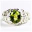 925 Sterling Silver Men's Nugget Ring, Peridot, SR168