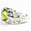 925 Sterling Silver Men's Nugget Ring, Peridot, SR168
