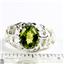 925 Sterling Silver Men's Nugget Ring, Peridot, SR168