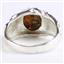 925 Sterling Silver Men's Nugget Ring, Created Black Opal, SR168