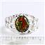 925 Sterling Silver Men's Nugget Ring, Created Black Opal, SR168