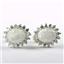 925 Sterling Silver Post Earrings, Created White Opal, SE183