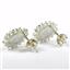 925 Sterling Silver Post Earrings, Created White Opal, SE183
