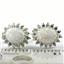 925 Sterling Silver Post Earrings, Created White Opal, SE183