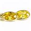 14K Gold Leverback Earrings, Golden Yellow CZ, E001