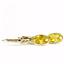 14K Gold Leverback Earrings, Golden Yellow CZ, E001