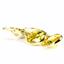 14K Gold Leverback Earrings, Golden Yellow CZ, E001