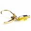 14K Gold Leverback Earrings, Golden Yellow CZ, E001