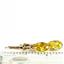 14K Gold Leverback Earrings, Golden Yellow CZ, E001