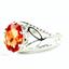 SR137, Created Padparadsha Sapphire, 925 Silver Ring