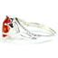 SR137, Created Padparadsha Sapphire, 925 Silver Ring