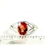 SR137, Created Padparadsha Sapphire, 925 Silver Ring