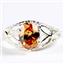 SR137, Champagne CZ, 925 Sterling Silver Ring